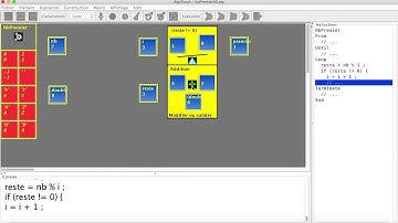 Déterminer si un nombre est premier avec AlgoTouch : corps et condition de sortie