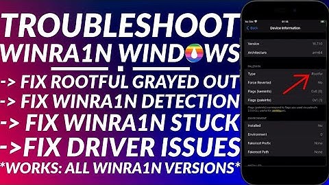 Fix Winra1n Rootful Grayed Out+Fix Winra1n Not Detecting Device/Fix Winra1n Stuck|iOS 16.7.10/15.8.3