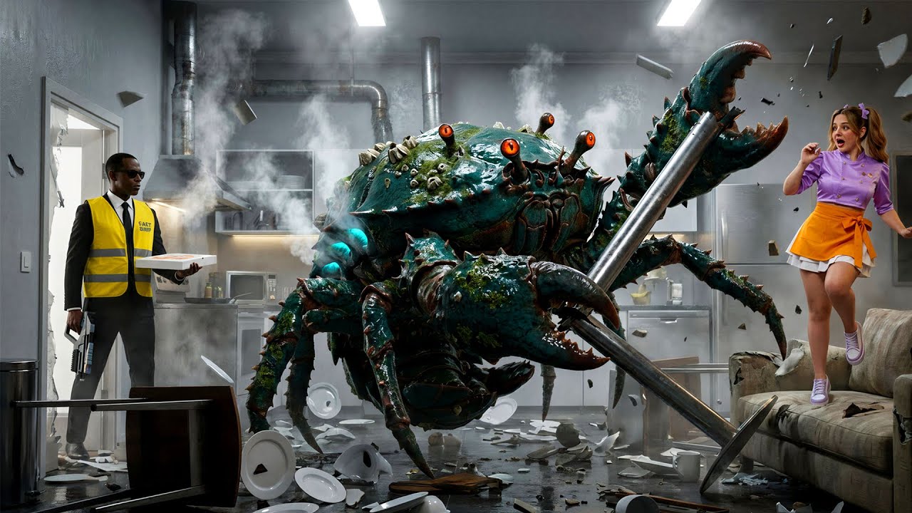Giant Alien Crab Destroys Luxury Kitchen (MIB Movie) - YouTube