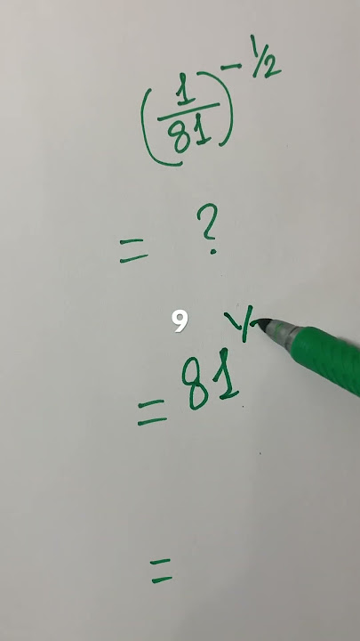 #shorts #maths #(1/81)^(-1/2)=?