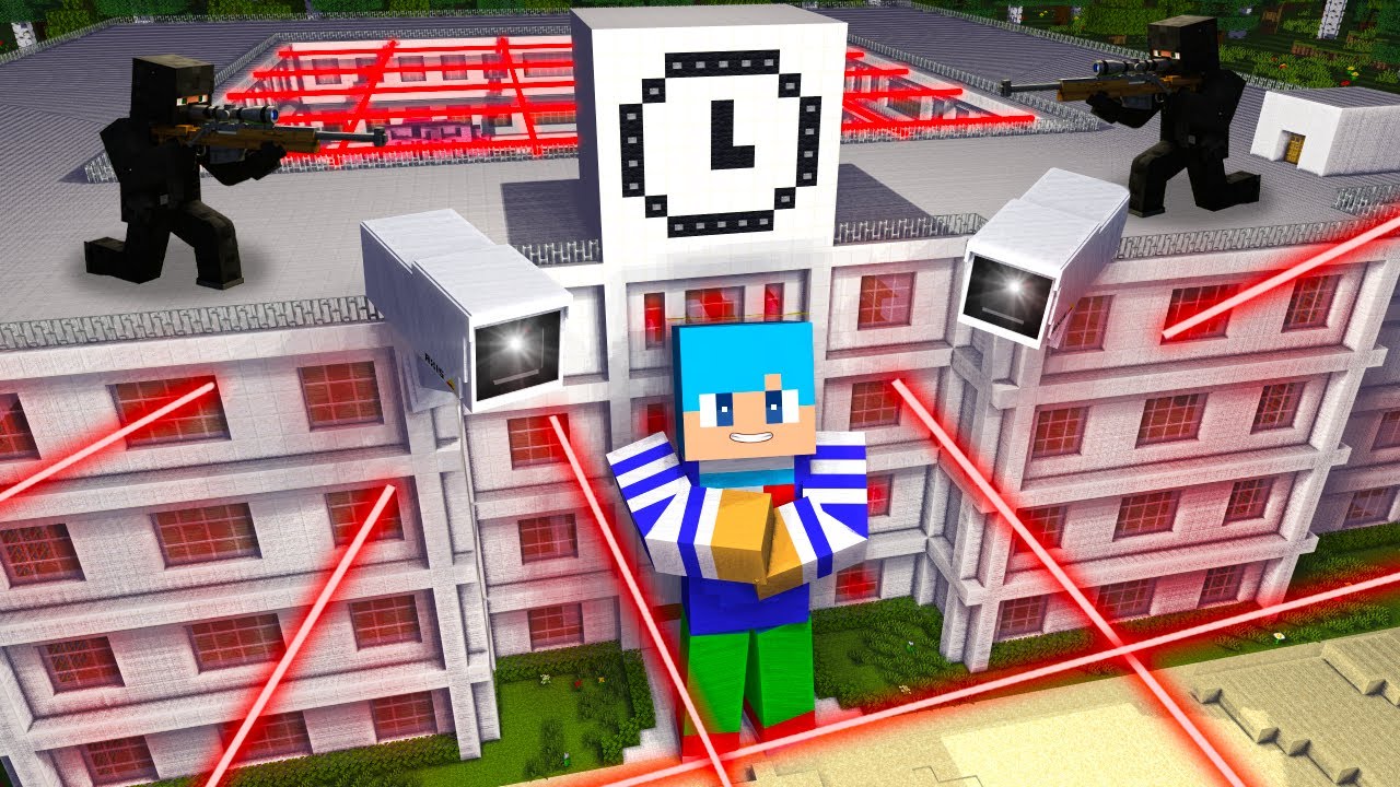 最強のセキュリティ学校で侵入対決！【まいくら / マインクラフト】