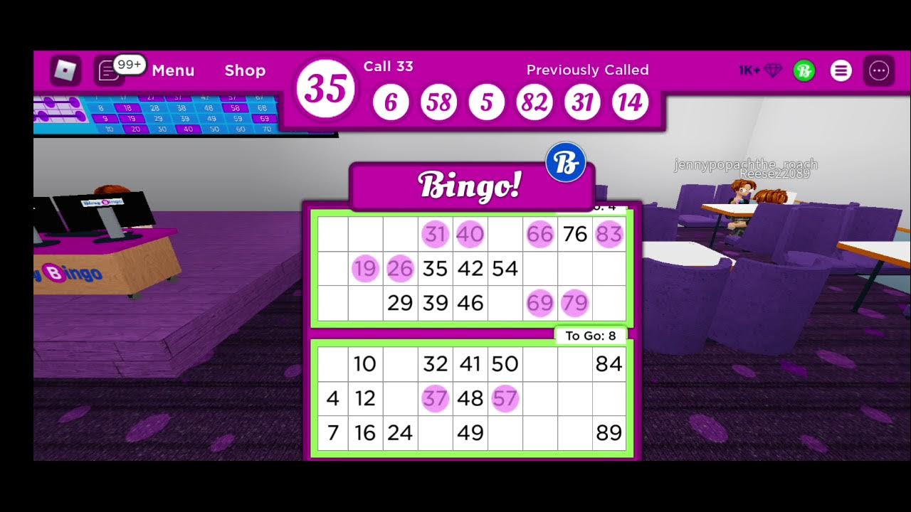 Roblox Bloxy Bingo, British Bingo YouTube