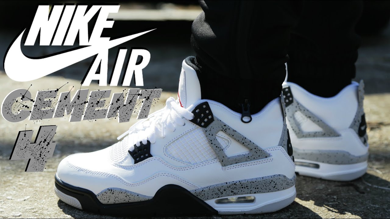 jordan 4 white on feet