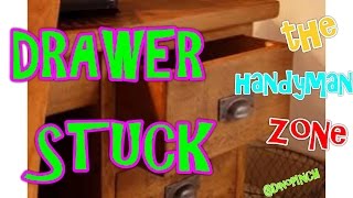 DESK DRAWER STUCK, HOW TO OPEN