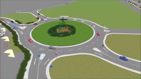 VISSIM microsimulation model of roundabout priority management