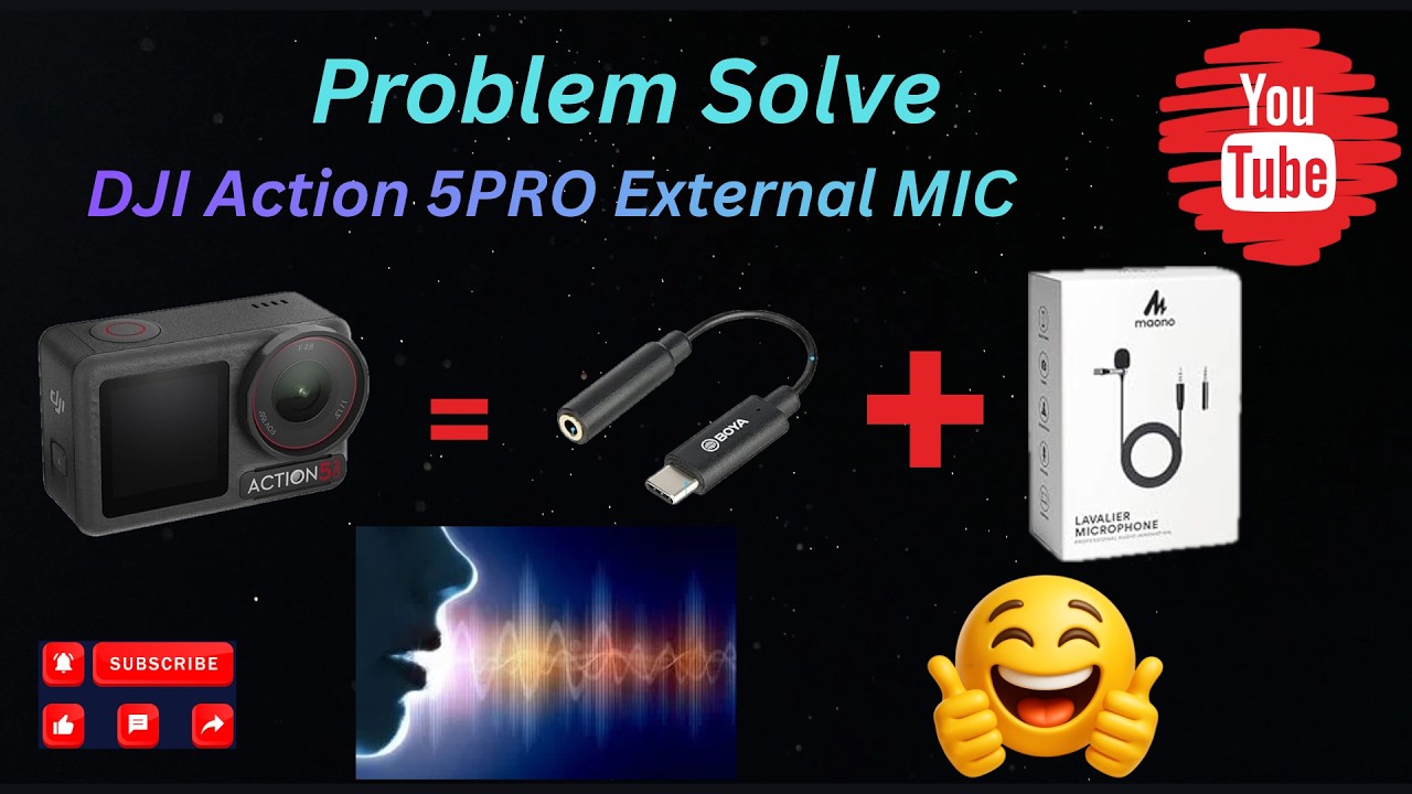 DJI Action 5pro Best mic setup for Motovlogging #djiaction5pro #boya #maonomic