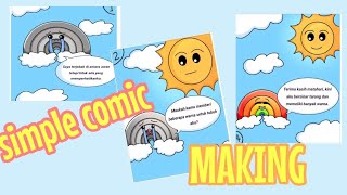 Making a simple comic "si pelangi yang mendapatkan warnanya" screenshot 1