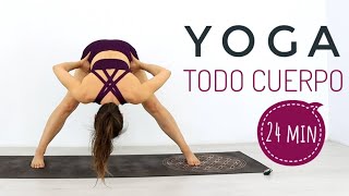 YOGA EN CASA - CLASE PARA TODO CUERPO | POWER YOGA ELENA MALOVA - 24 MIN