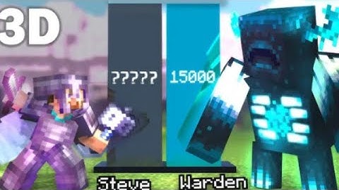 Steve Vs OverWorld Mobs Power Level - 3D Minecraft Animation