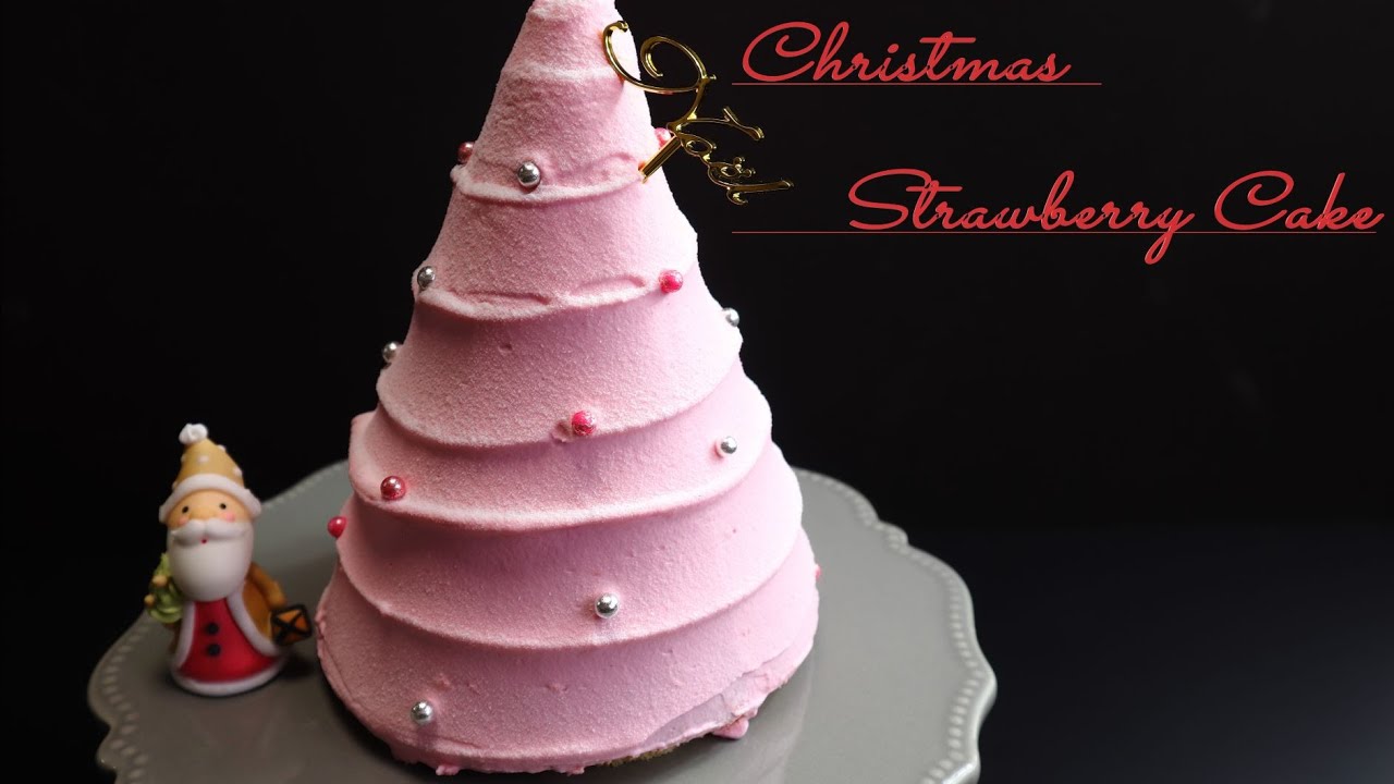 クリスマスケーキ ツリー型ショートケーキの作り方 How To Make Christmas Cake へらぽpatisserie Youtube
