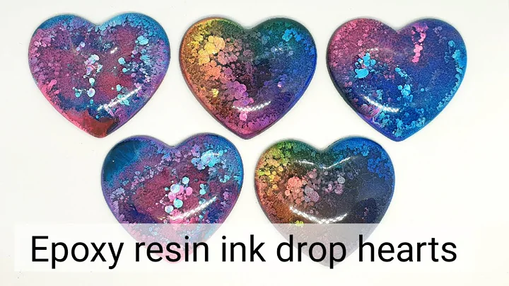 Epoxy Resin and Alcohol Ink Hearts