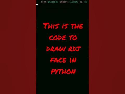 this is the code to draw rdj face in python #python #viral # ...