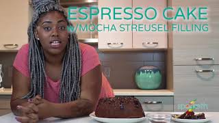 Espresso cake with mocha streusel filling intro