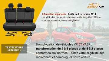 Homologation Véhicule : Passer de 2 Places à 5 Places (Guide Complet) | Deriv VP