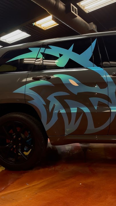 TrackHawk gets 1 of 1 CUSTOM DECAL 🔥😱😱😱😱 - YouTube
