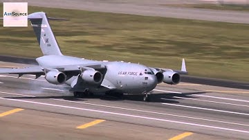 C-17 Globemaster İ MIGHTY Reverse Thrust - Short Field Landing & Backing up