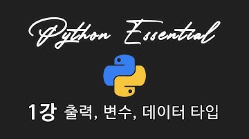 파이썬 에센셜 1강 - 출력, 변수, 데이터 타입 | 입문자들을 위한 파이썬 기초 강의