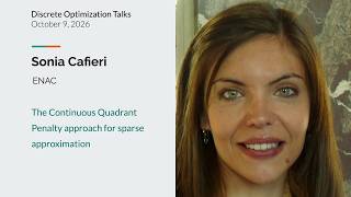 Information Sonia Cafieri - The Continuous Quadrant Penalty approach for sparse approximation Update