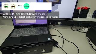 AT10U3 PLUS | USB Type-C Open Cash Drawer Adapter - in Windows 11, detect cash drawer open close