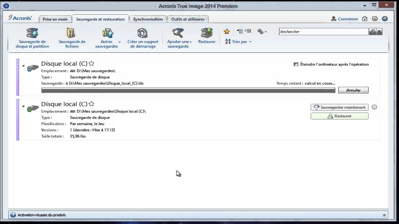 Sauvegarder votre partition avec Acronis True Image 2014 YouTube