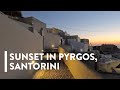 [4K] WALKING: SANTORINI, GREECE - Pyrgos at sunset