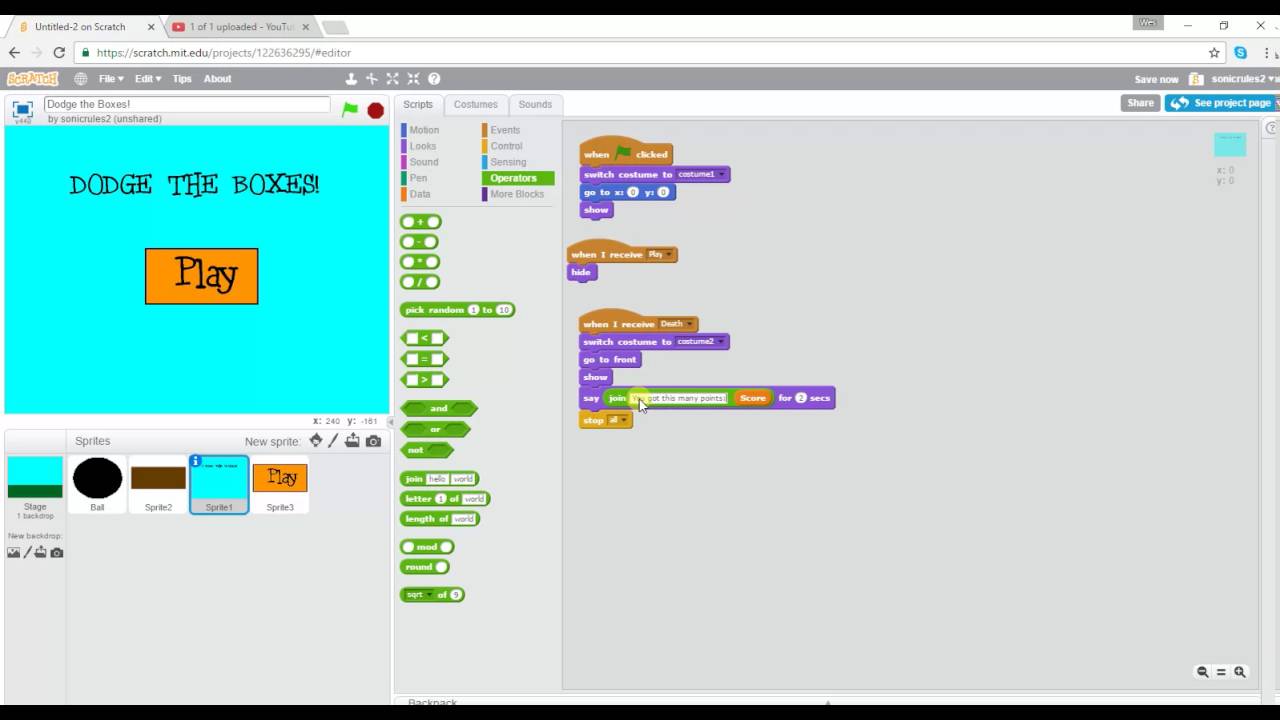 Make a Scratch game Part 2: Making the Game Better! - YouTube