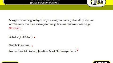 PUNCTUATION TWI.B3.5.2.1.1.A1 BY MGM with exercises on www.sibalearningzone.com
