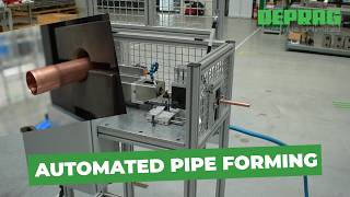 Semi-automatic machine for expanding the diameter of small copper pipes | DEPRAG Automation