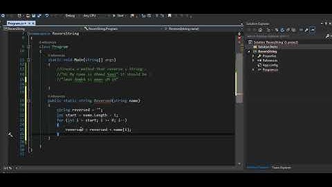 Reverse a String using C#
