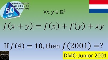 Dutch Math Olympiad (junior) : use the function to get the value of f(2001)