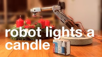 Applied Robotics 4.0 - Robot Lights Candle Using a Match - Christmas Edition