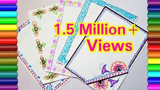 Project file pages decoration / border designs for school project / How to decorate project file Hi friends, here in this video we will 