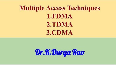 FDMA, TDMA, CDMA Multiple Access Techniques in Mobile Computing | #MobileComputing #CMC