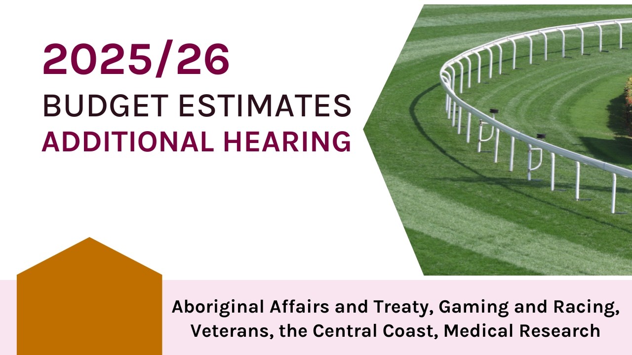 Budget Estimates 2025-2026 - Hon Mr David Harris MP - 25 February 2026