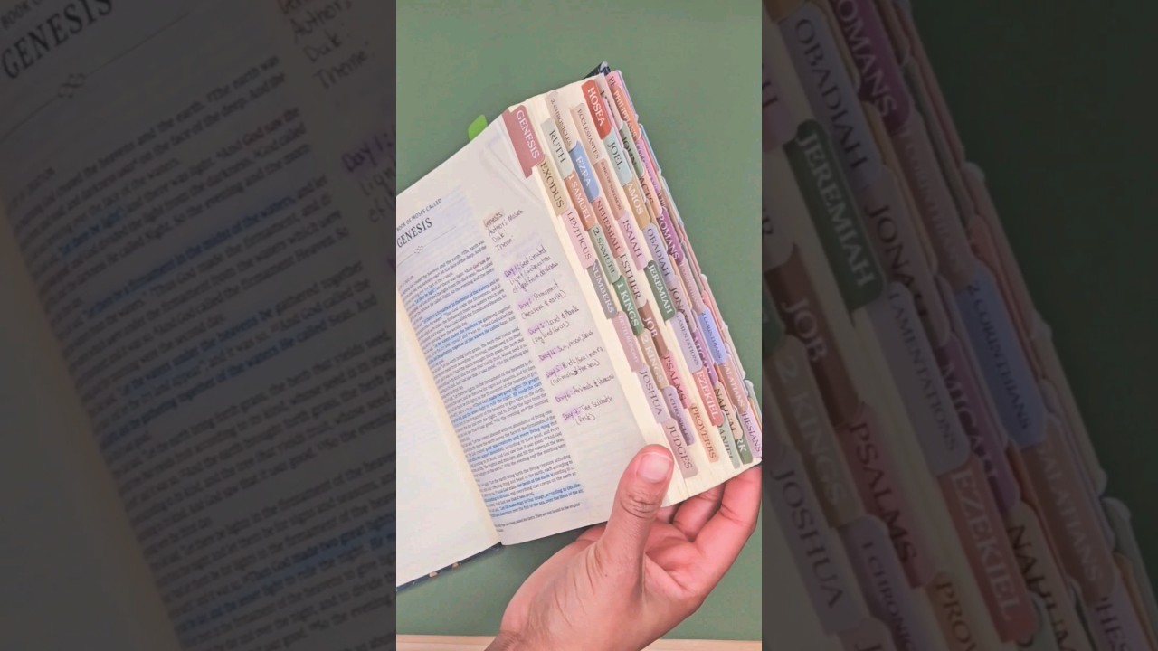 Adding tabs to my Bible✨️ 