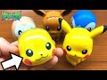 ガチャガチャのカプセルがそのままポケモン！？！？ カプキャラ ピカチュウ イーブイ ポッチャマ モクロー ポケットモンスター かわいいおもちゃ pokemon gacha toy