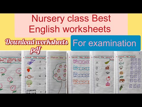 Nursery Class English Worksheets | English Worksheets For Nursery |nursery Class Teaching |for Exam