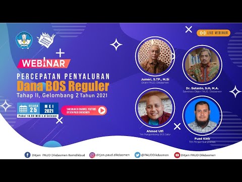 Webinar Percepatan Penyaluran Dana BOS Reguler Tahap II, Gelombang 2