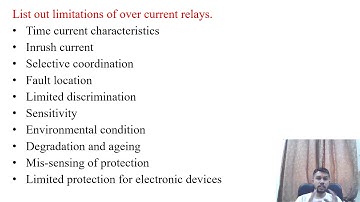 SGP Video short on limitations of over current relays in English
