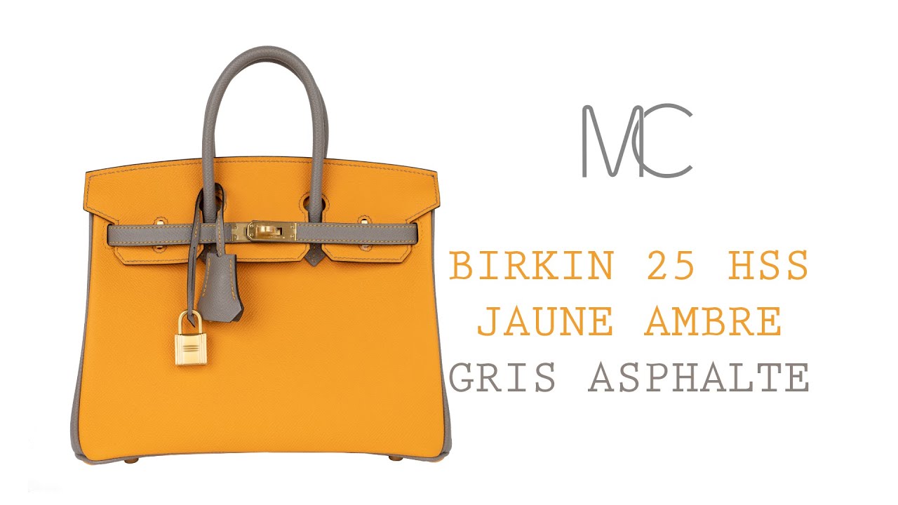 Hermes Birkin bag 25 Jaune d'or Epsom leather Gold hardware