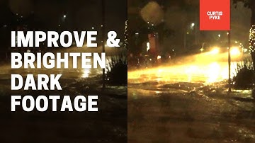 How to Improve and Brighten Dark Footage - After Effects 2021