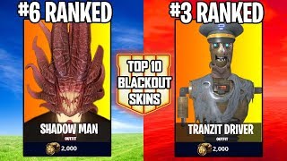 RANKING TOP 10 ZOMBIES SKINS FOR BLACKOUT BATTLE ROYALE! (Call of Duty Black Ops 4)
