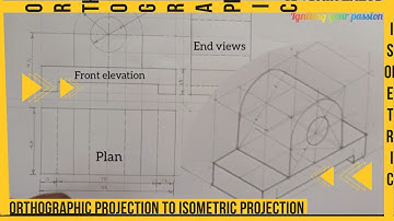 Transforming Orthographic Projection to Isometric projection in technical engineering drawing