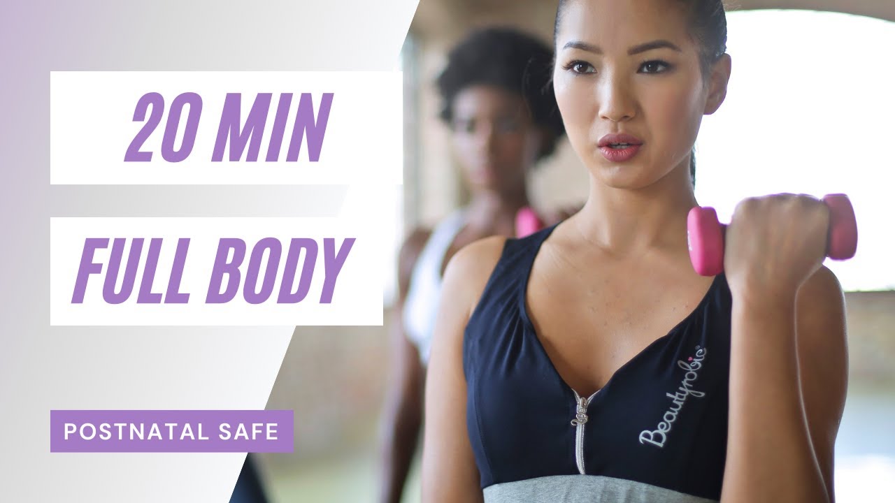 20 Min AT HOME Full Body Workout Postnatal Friendly YouTube