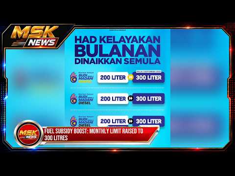 BUDI MADANI Subsidised Fuel: Monthly Limit Increased to 300 Litres!