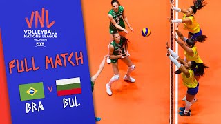 Brazil 🆚 Bulgaria - Full Match | Women’s Volleyball Nations League 2019