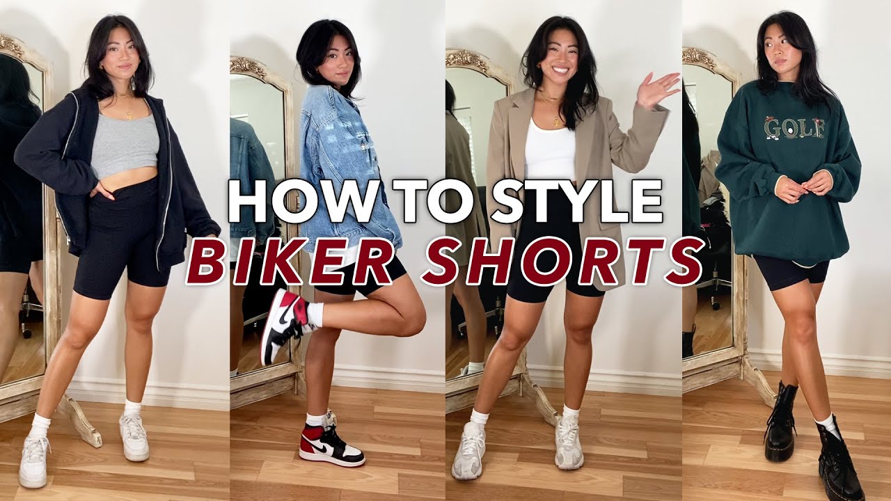 HOW TO STYLE BIKER SHORTS  CASUAL OUTFIT IDEAS 