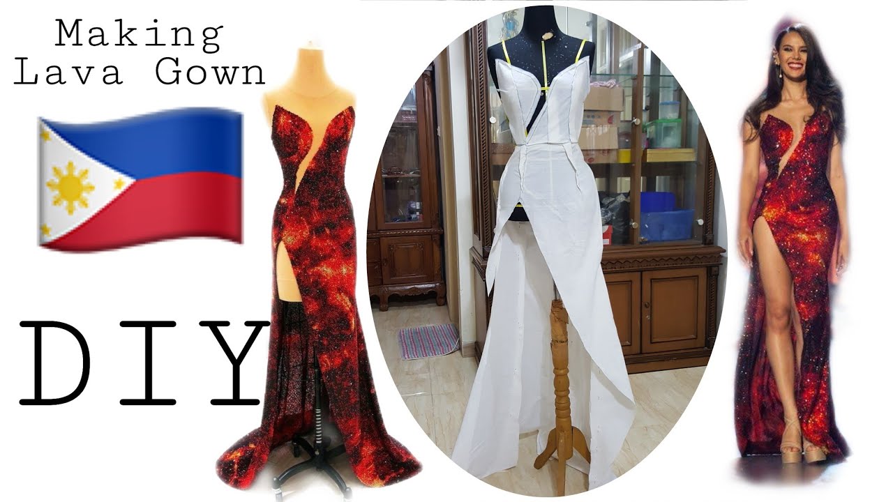 Lava Gown DIY Drape a bottom part of Lava Gown YouTube