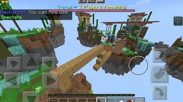 Hacker in mineplex skywars (reach and auto bridge)