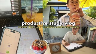 Summer study vlog 📓 | productive days, lock in sessions, getting back into a routine